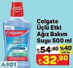 COLGATE ÜÇLÜ ETKİ AĞIZ BAKIM SUYU